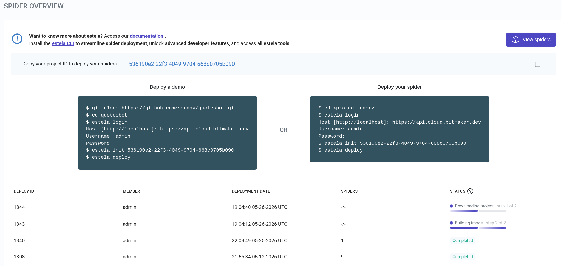 Deploy via REST API