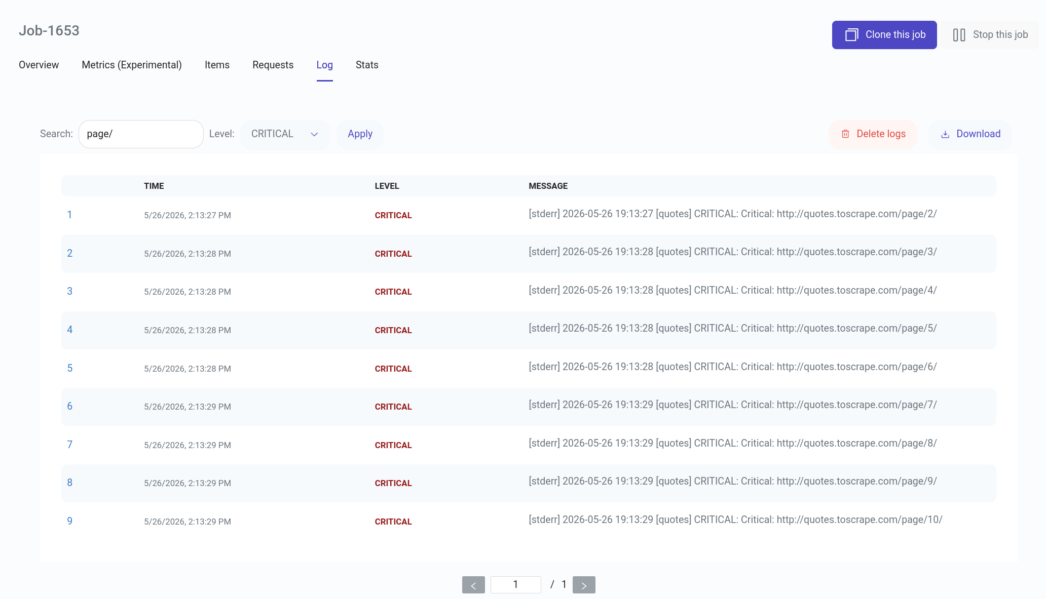Search logs & debug fast